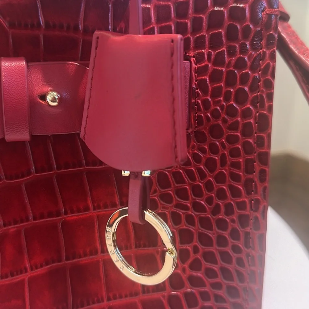 Radley London Agnes Red Croc-Embossed Leather Bag